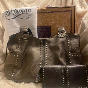 Brighton metallic purse and matching wallet